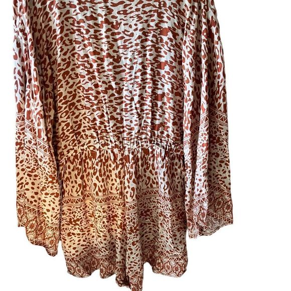 Kori SzL Dress/Romper White/Rust Animal Print - Picture 5 of 6